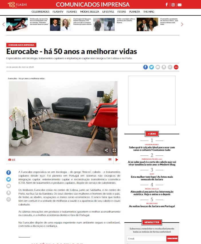 Flash - Eurocabe - há 50 anos a melhorar vidas